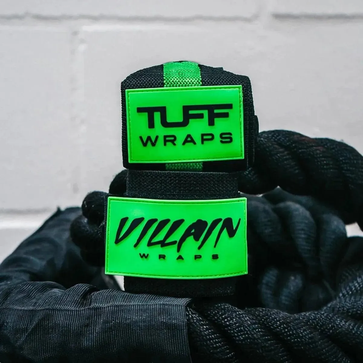 16" Villain Wrist Wraps -  Black & Green