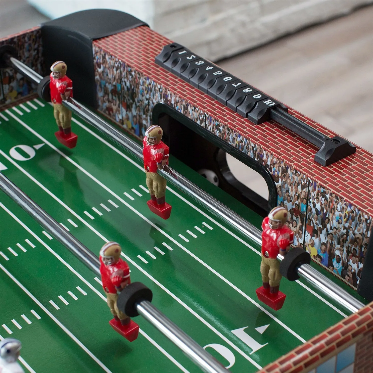 4-Ft Foosball Table with Detailed Football Stadium Graphics