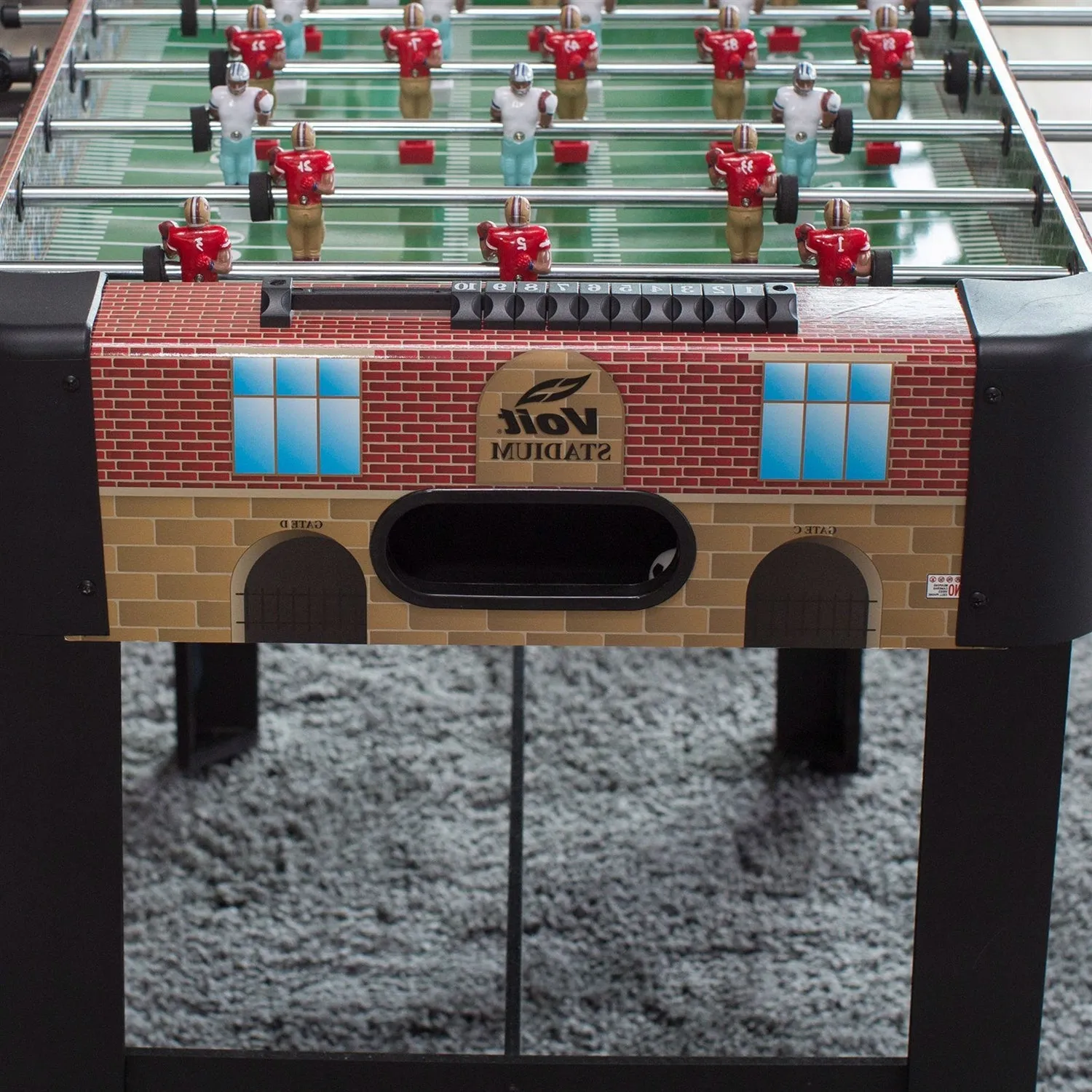 4-Ft Foosball Table with Detailed Football Stadium Graphics