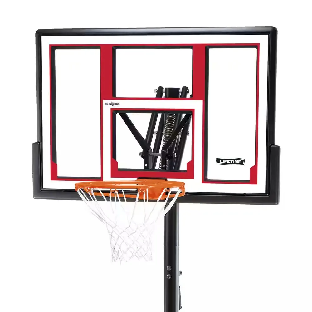 48 In. Polycarbonate Adjustable Portable Basketball Hoop