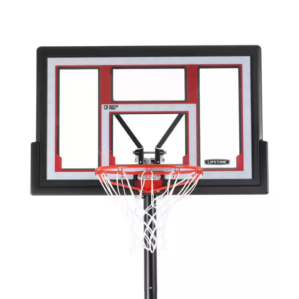 48 In. Polycarbonate Adjustable Portable Basketball Hoop