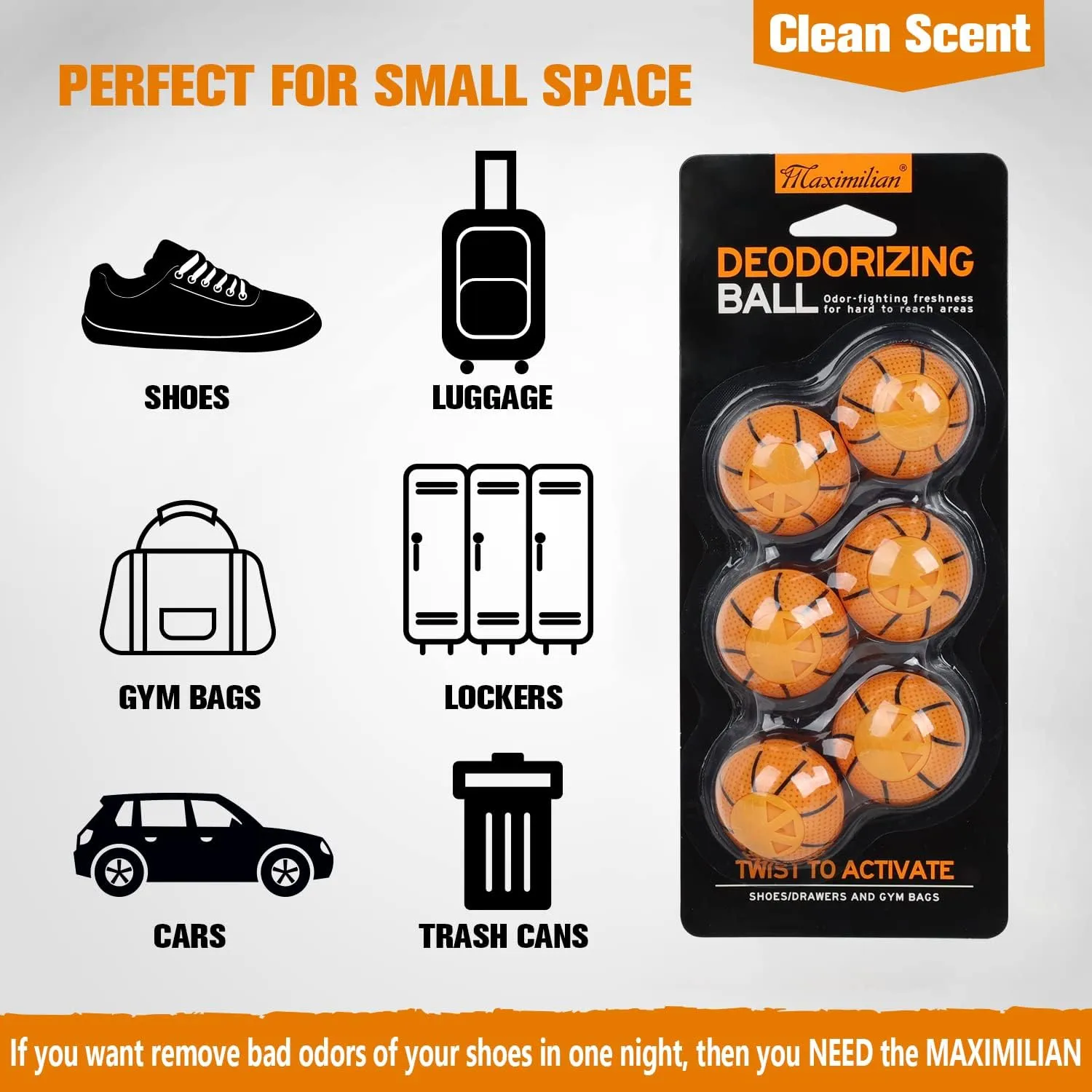 6x Shoe Deodorizer Balls