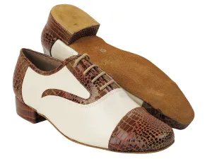 916102 304 Brown Snake_F_B_15 Creamy White Leather_M