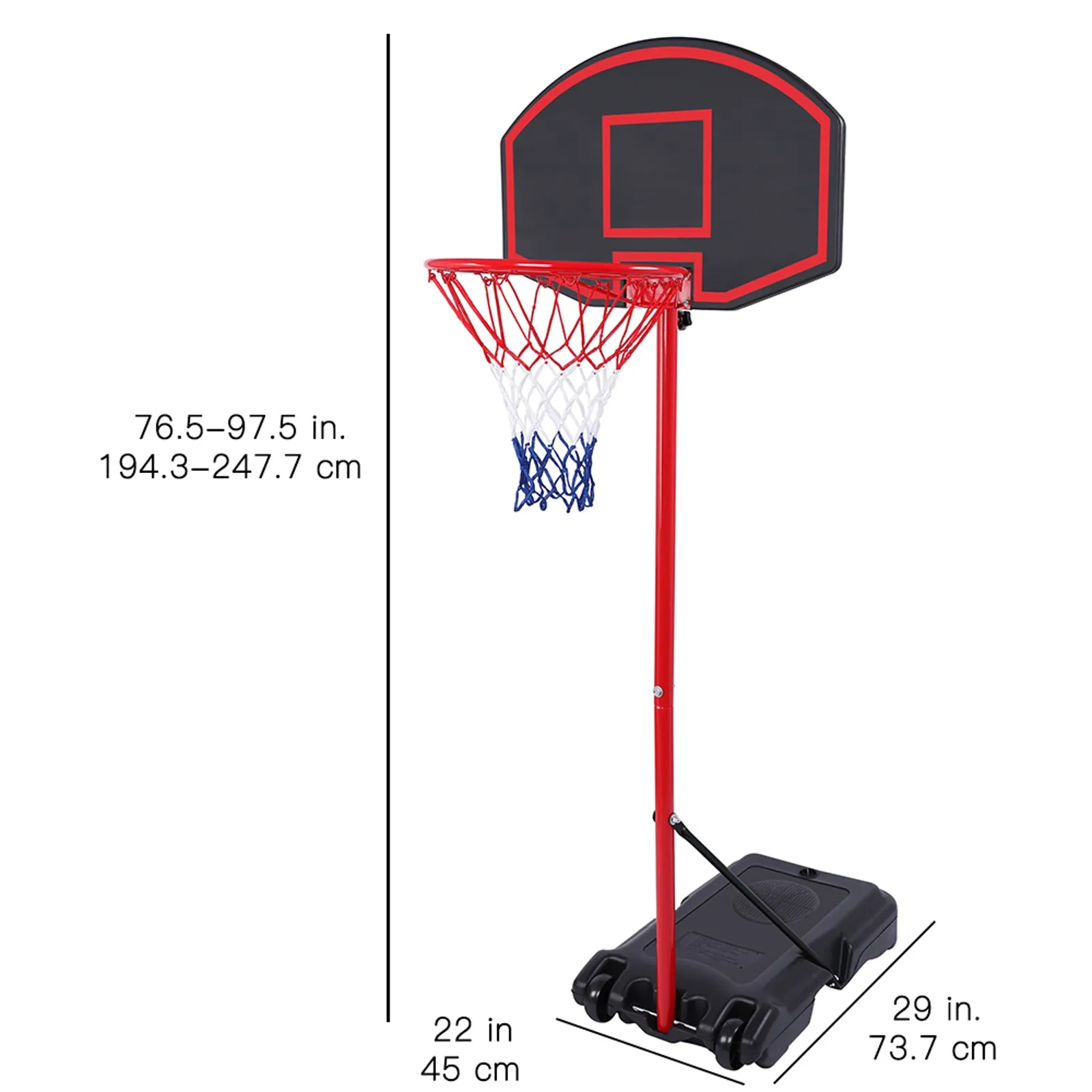 Adjustable Portable Basketball Rack