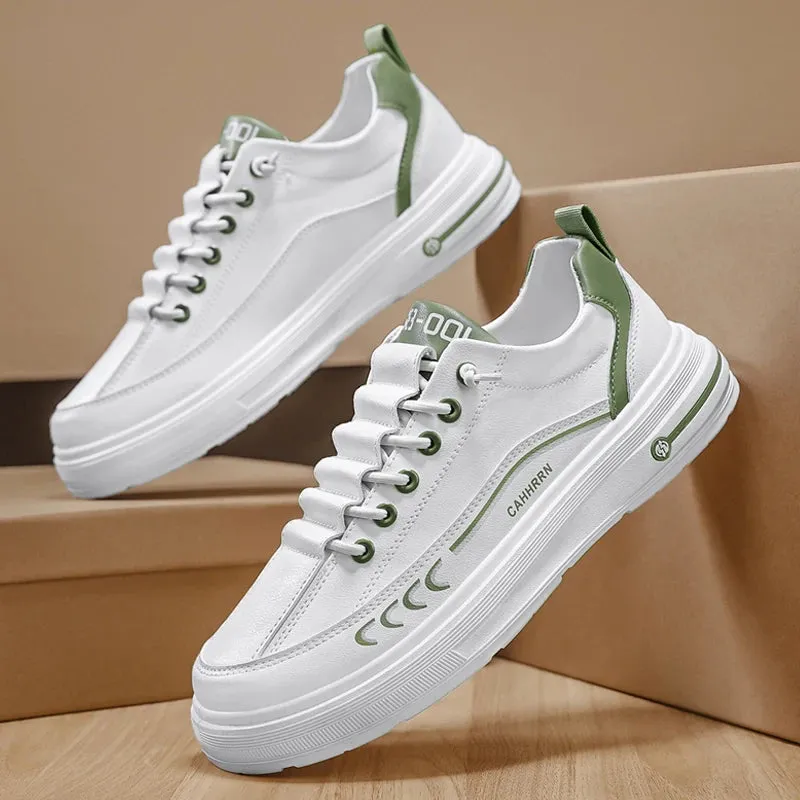 ADVBRIDGE  -  Men's Small White Shoes Canvas Shoes Fashion Shoes Leather Comfortable Shoes Top Breathable Board Shoes Fashion Casual Shoes