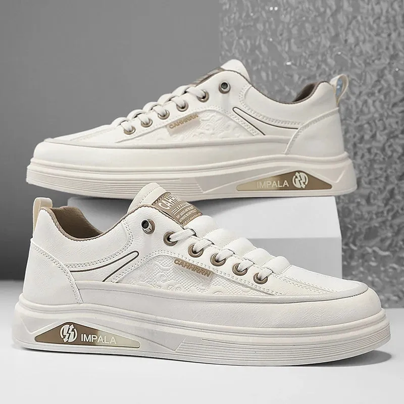 ADVBRIDGE  -  Men's Small White Shoes Canvas Shoes Fashion Shoes Leather Comfortable Shoes Top Breathable Board Shoes Fashion Casual Shoes