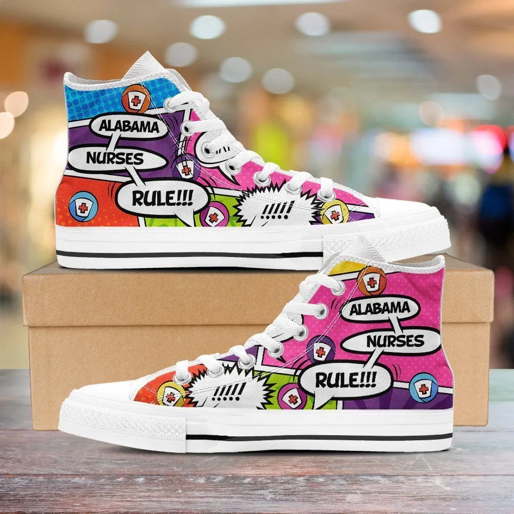 AL Comic Nurse High Tops