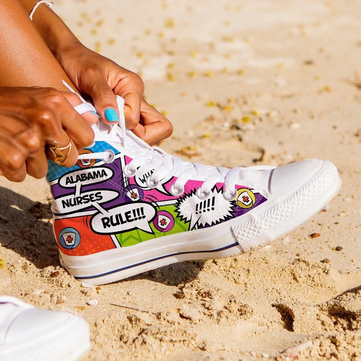 AL Comic Nurse High Tops