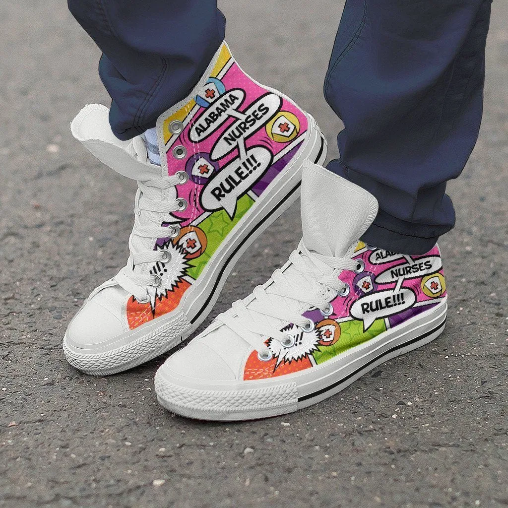 AL Comic Nurse High Tops
