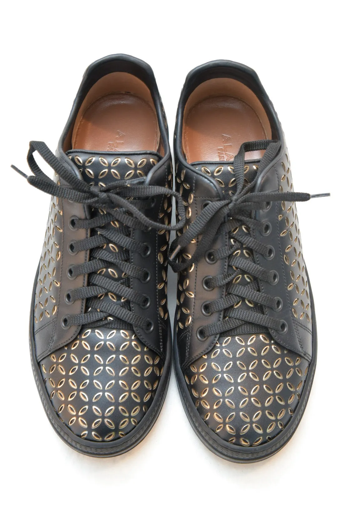 Alaia Laser Cut Leather Sneaker