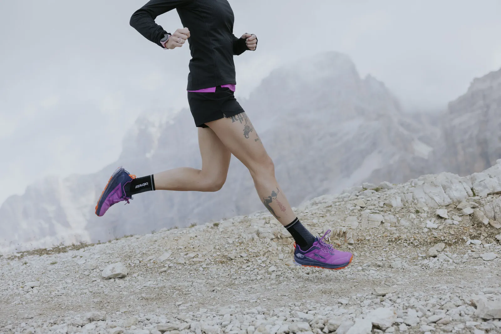 Altra Lone Peak 9   (Womens) - Purple/Orange