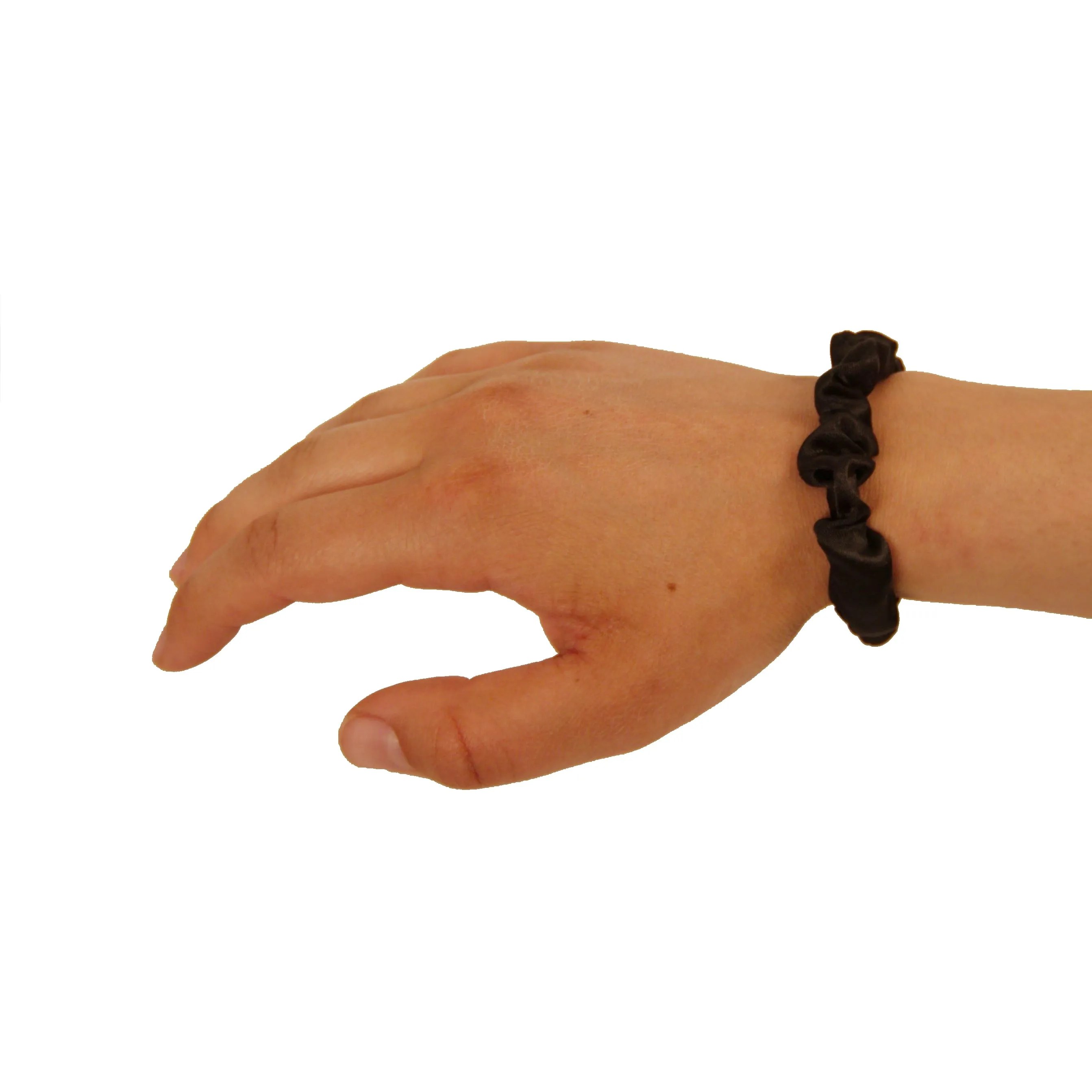 Amelia Beauty, Earth Tones Satin Scrunchies, 2.25in Diameter, Gentle on Hair, Strong Hold, No Snag, No Dents or Creases. 12 Pack