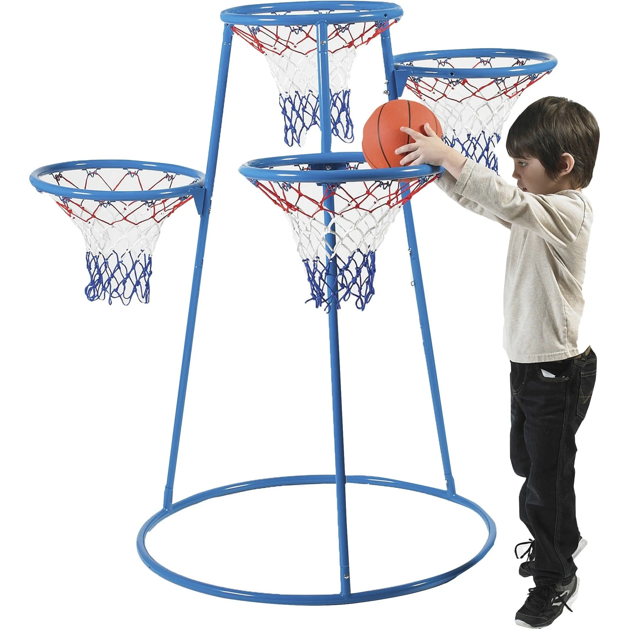 Angeles 4-Hoop Basketball Stand
