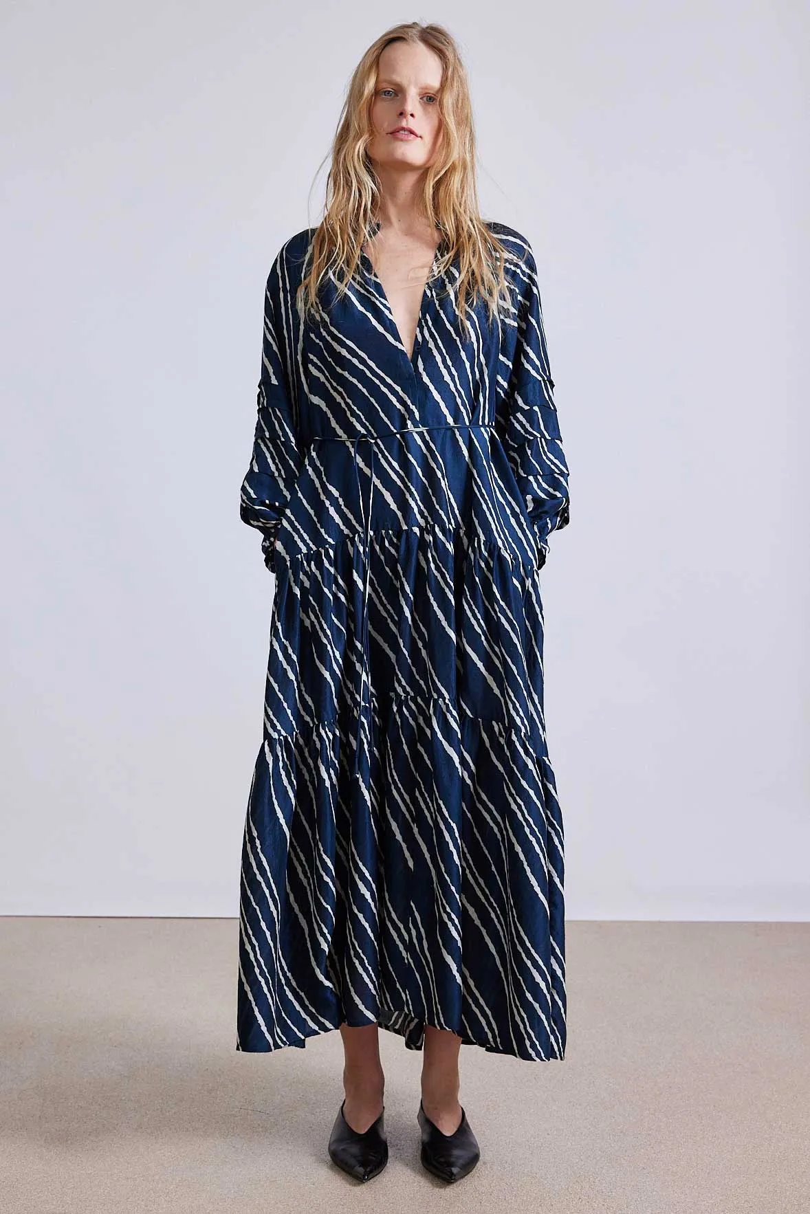 Apiece Apart Trinidad Maxi Dress in Navy Bias