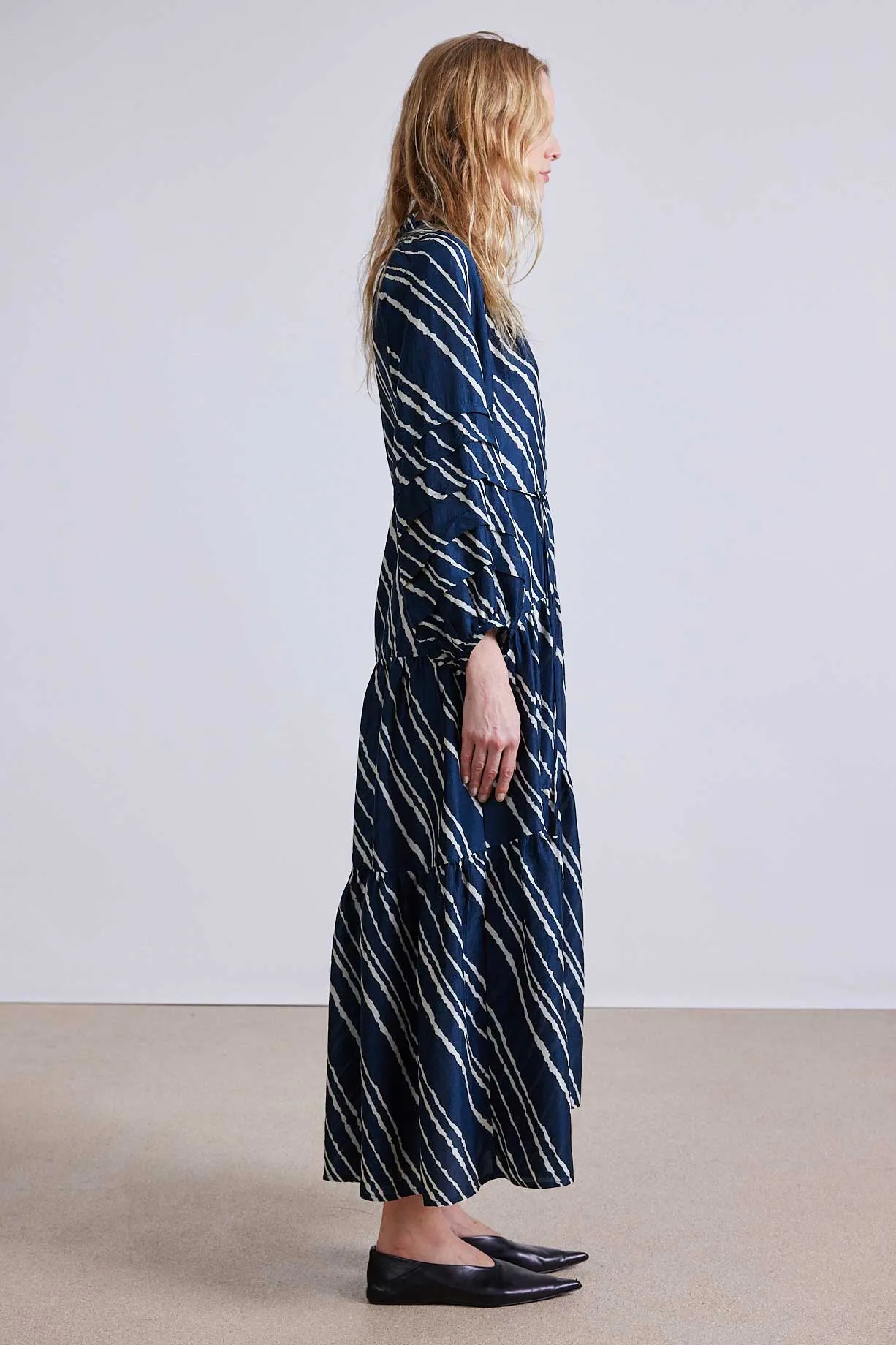 Apiece Apart Trinidad Maxi Dress in Navy Bias