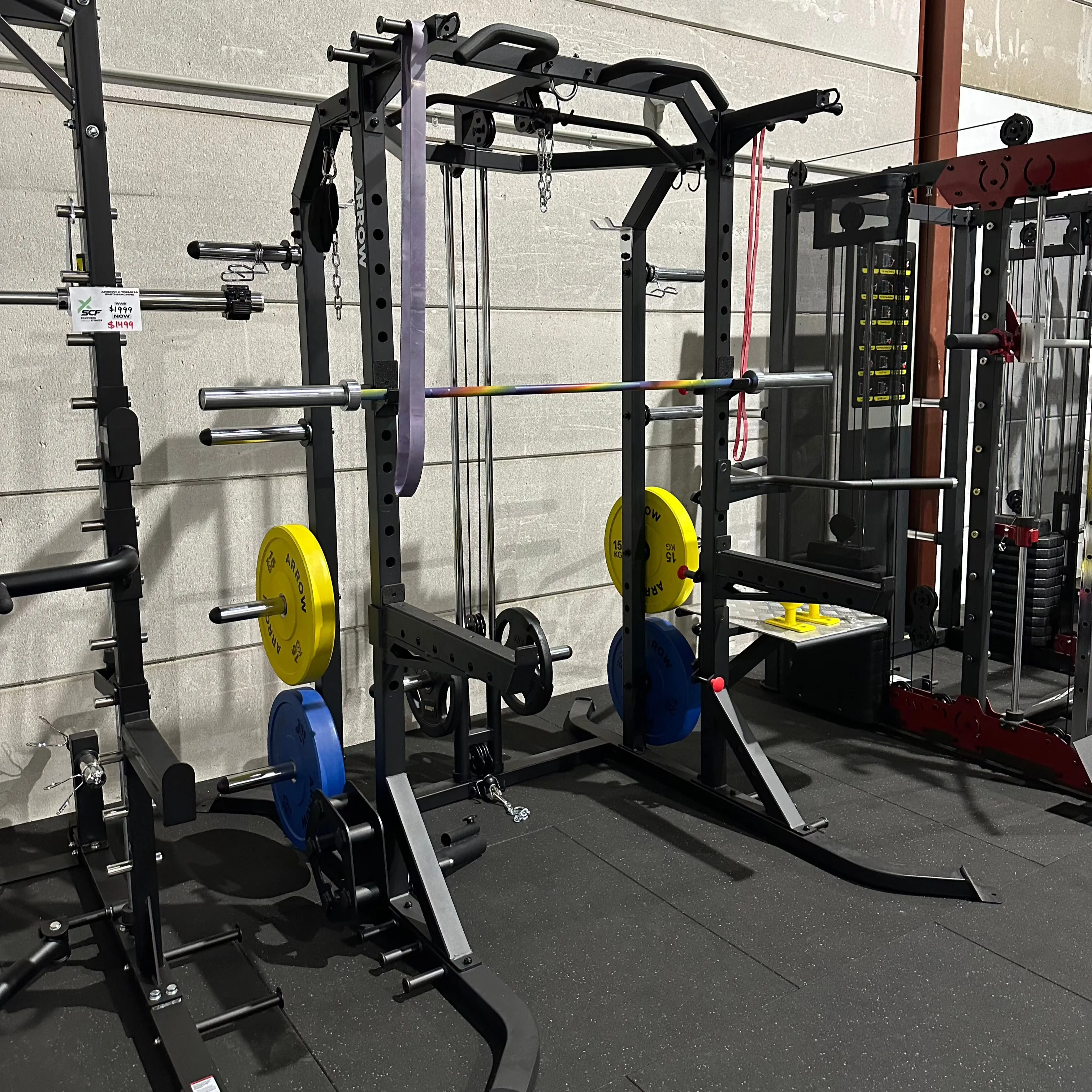 Arrow Half Rack With Lat Pulldown & Sissy Squat Bench