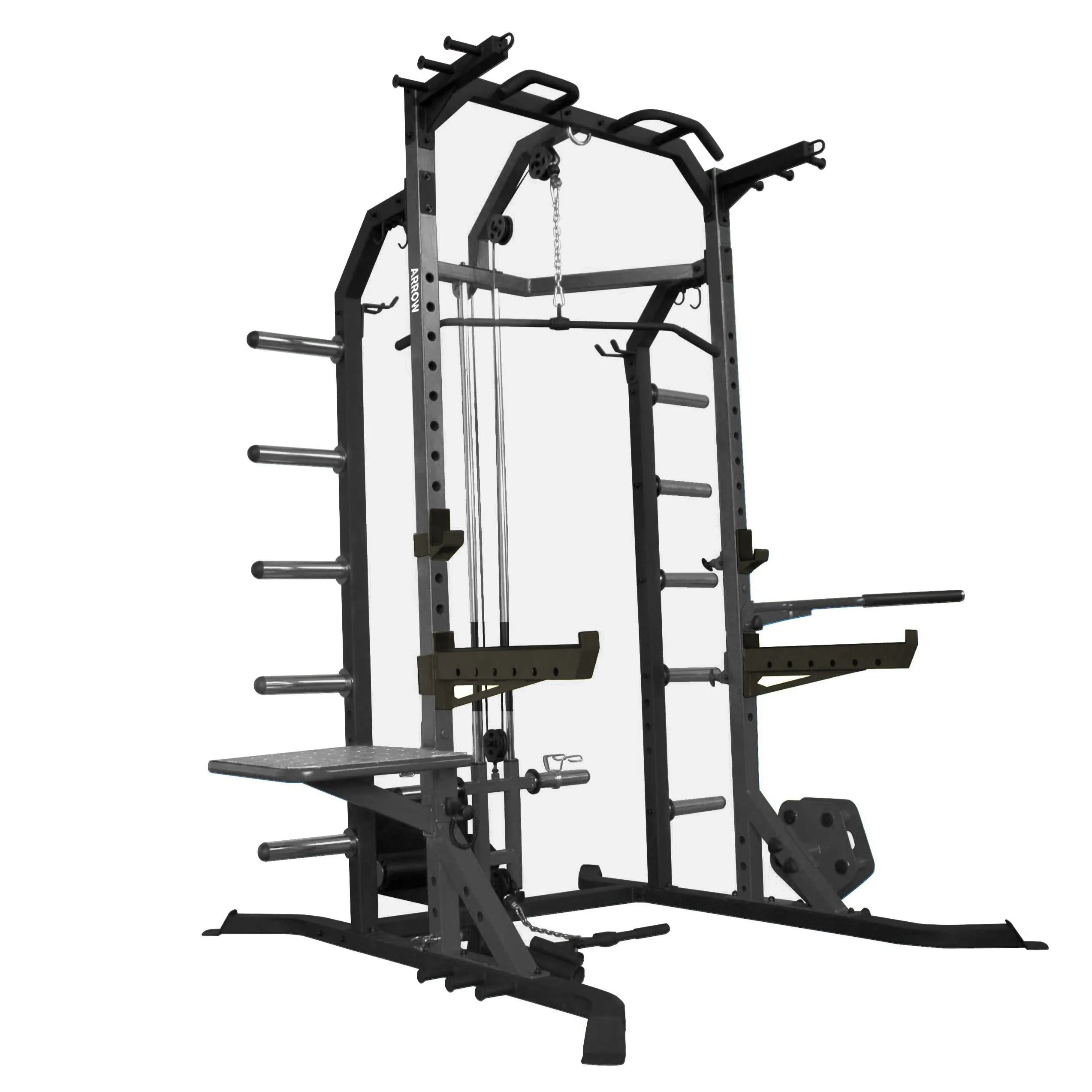 Arrow Half Rack With Lat Pulldown & Sissy Squat Bench