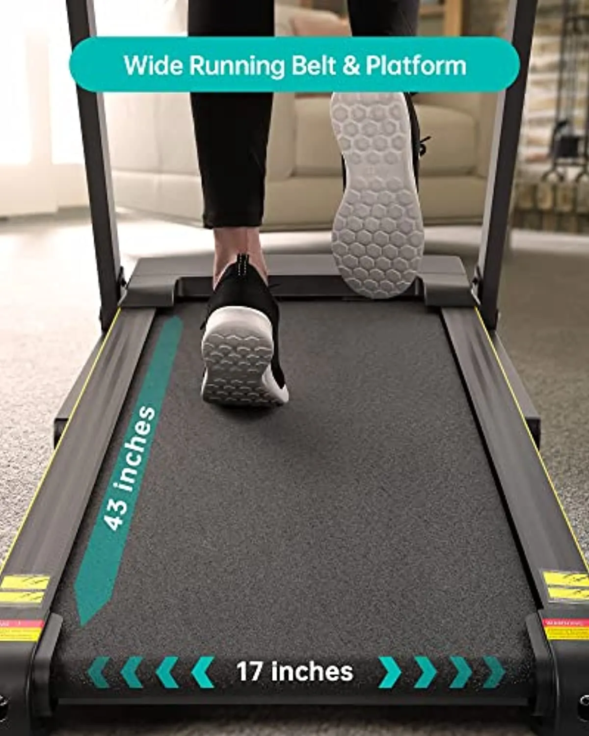 Auto Incline Treadmill Folding Treadmill Electric Treadmill for HomeWorkout Running Machine with 12-Level Automatic Incline Adjustment & Pre-Set Training Programs Large LCD Display