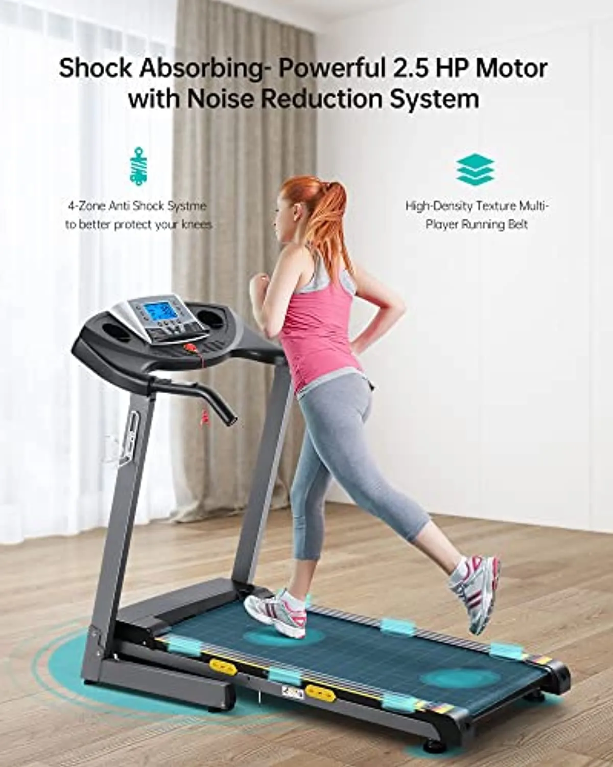 Auto Incline Treadmill Folding Treadmill Electric Treadmill for HomeWorkout Running Machine with 12-Level Automatic Incline Adjustment & Pre-Set Training Programs Large LCD Display
