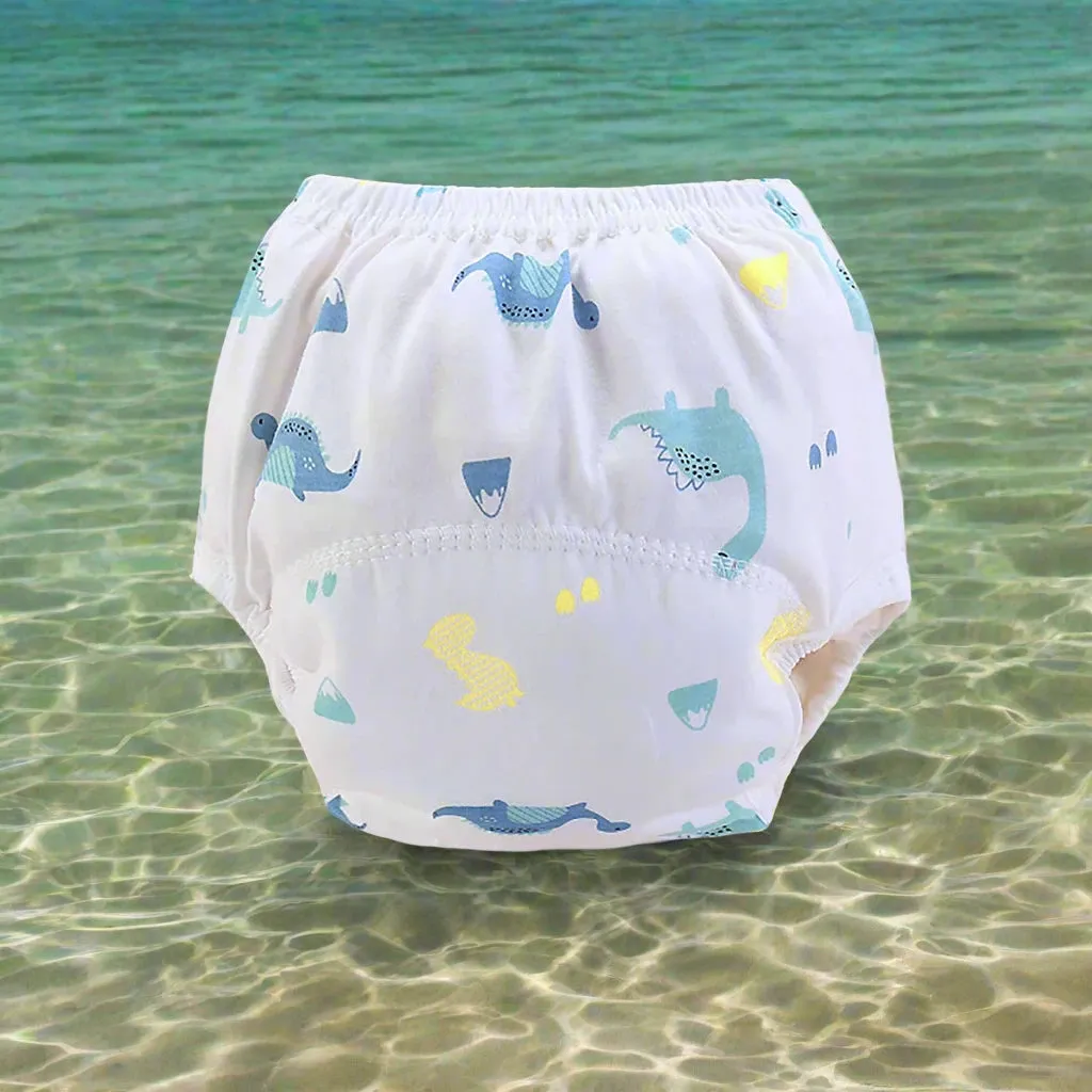Baby Learning Breathable Pull-up Printed Pants  - White with Print