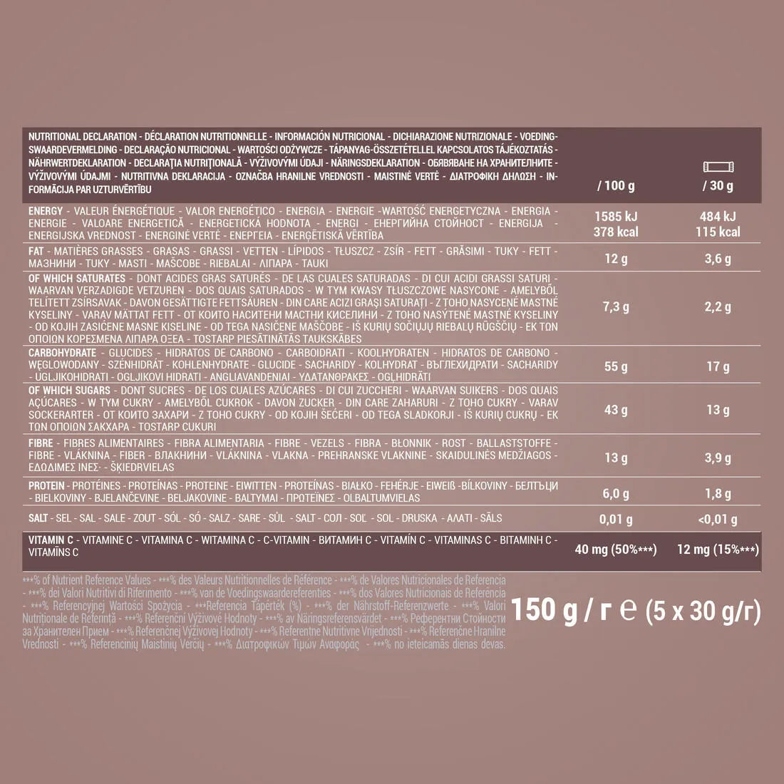 Barres de dattes énergétiques bio et sans gluten cacao x6