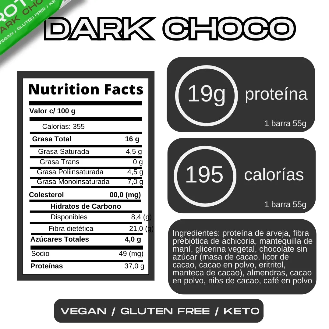 Barrita Energética Proteína Dark Choco