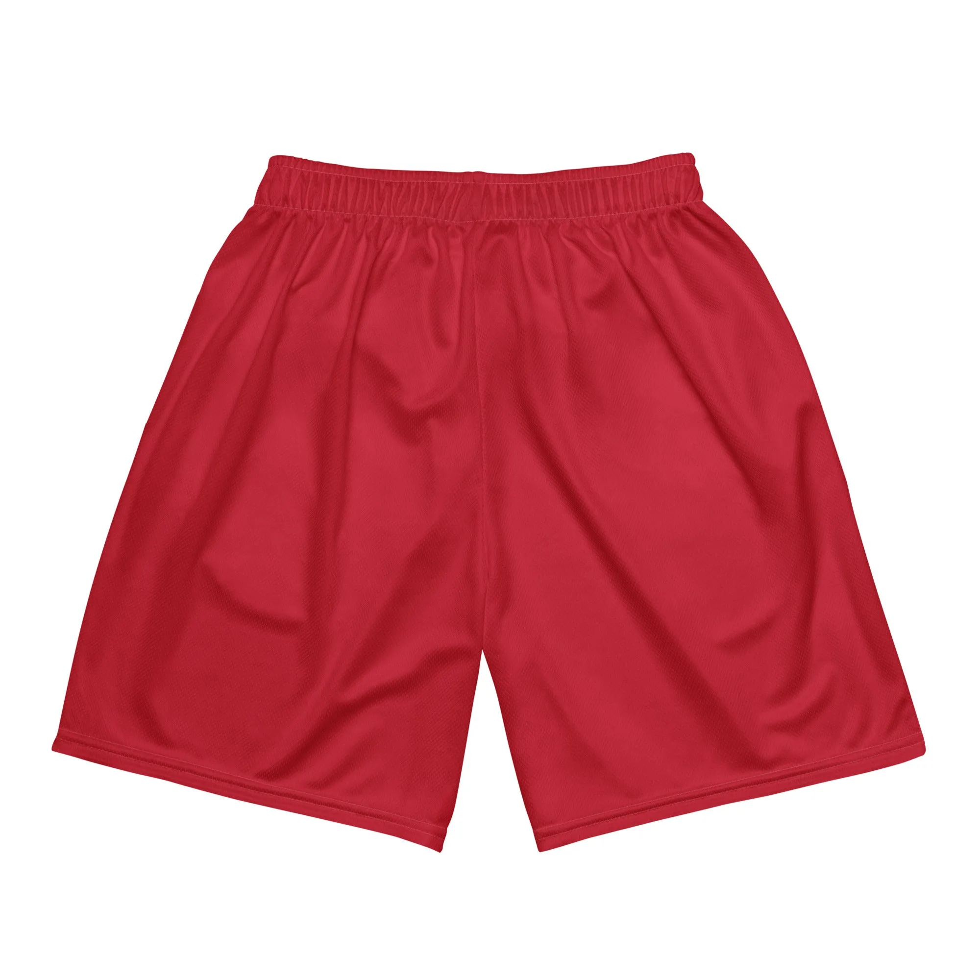 BLESSED BY XCLUSIF POETIX RED & WHITE Unisex mesh shorts