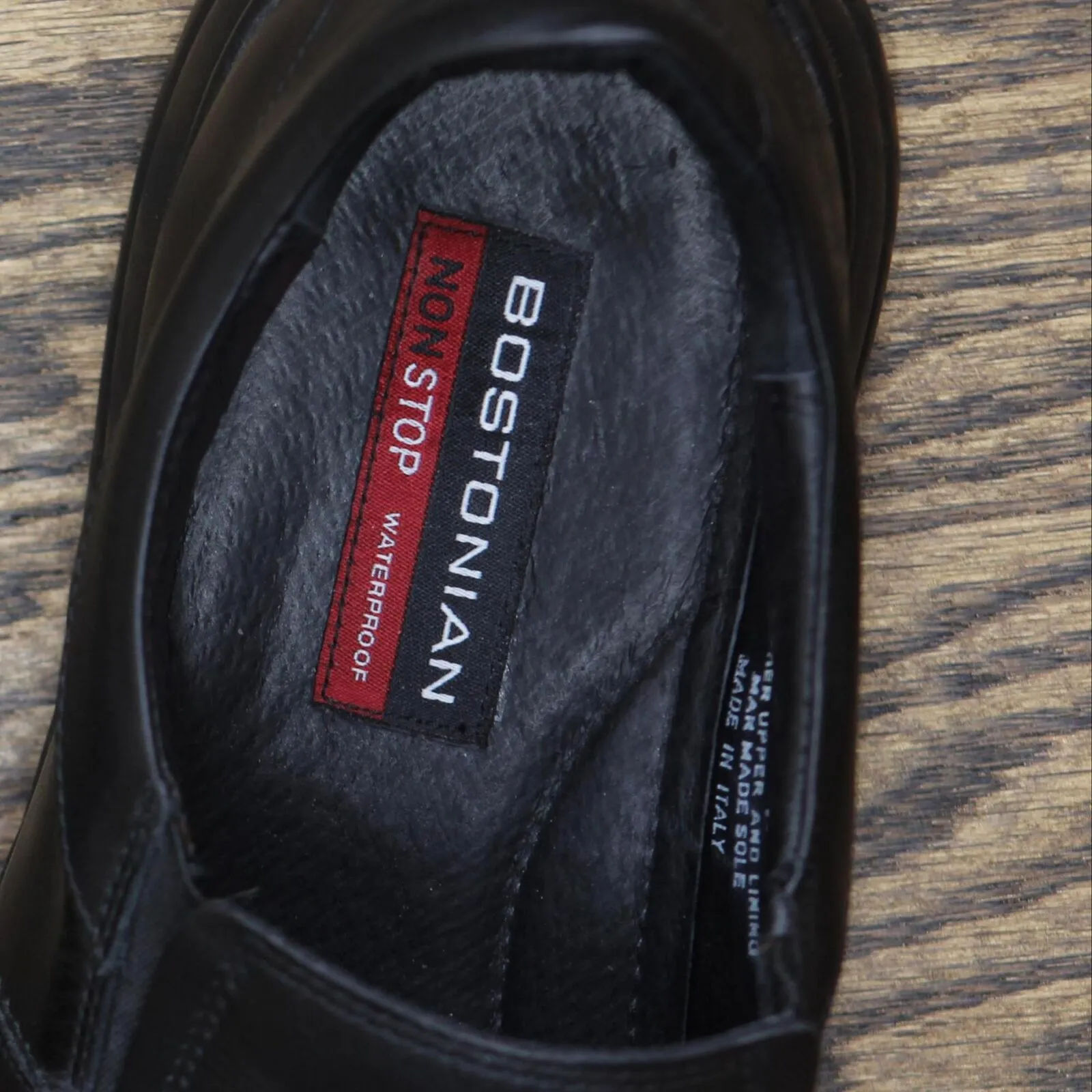Bostonian Mens Nonstop Waterproof Slip On Loafer Dress Shoes Black 10M