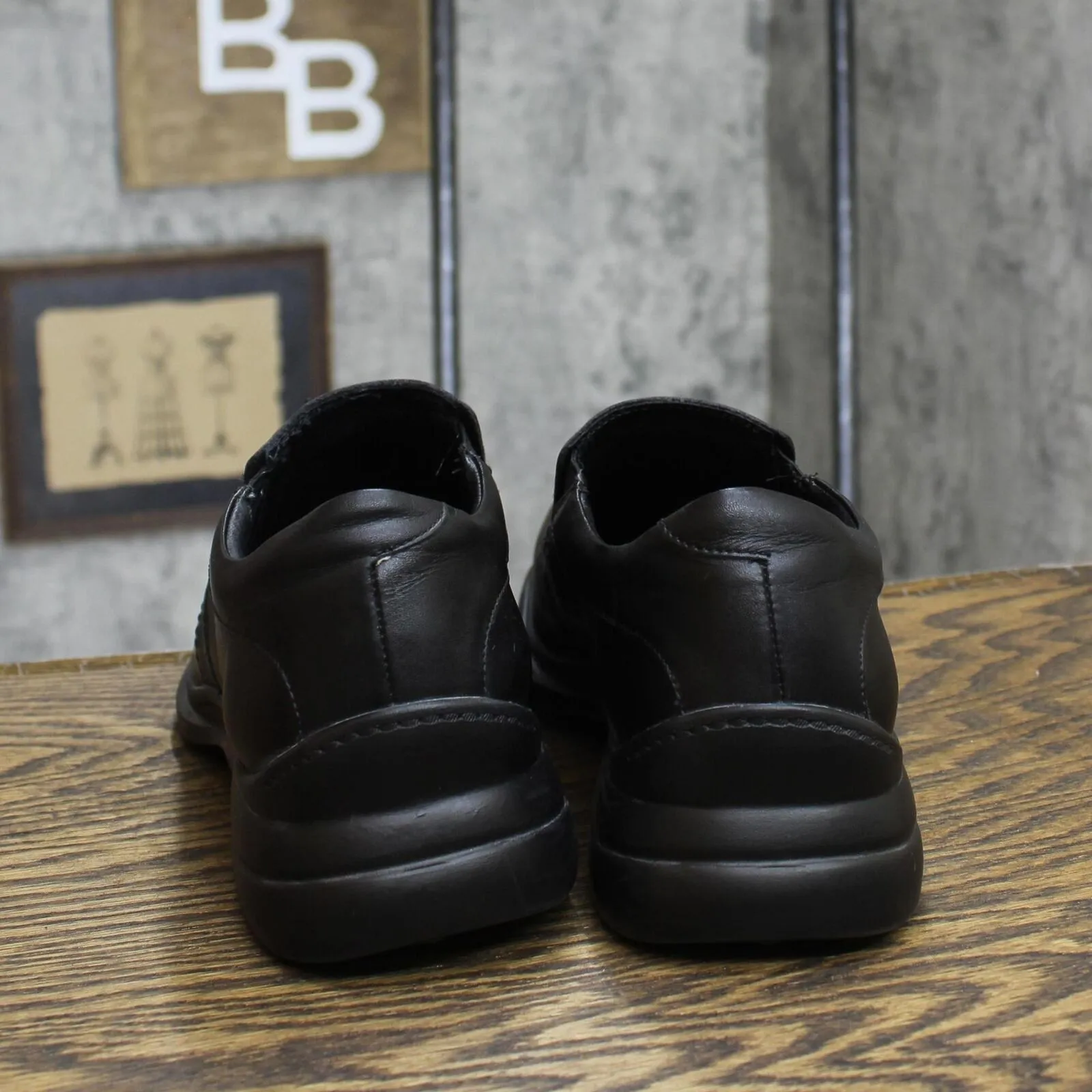 Bostonian Mens Nonstop Waterproof Slip On Loafer Dress Shoes Black 10M