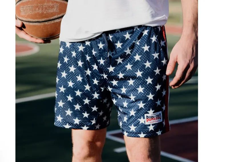 Burlebo Mesh Shorts - Patriotic