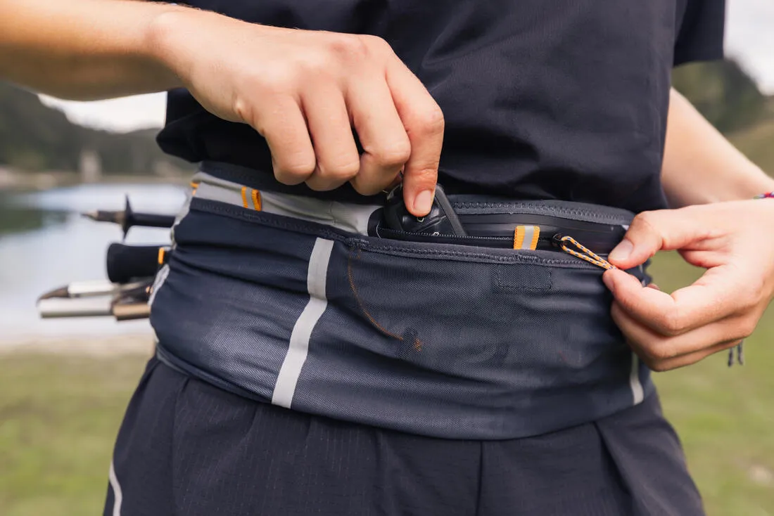 CEINTURE HYDRATATION TRAIL RUNNING - PORTE BÂTONS - POCHE TÉLÉPHONE IMPERMÉABLE