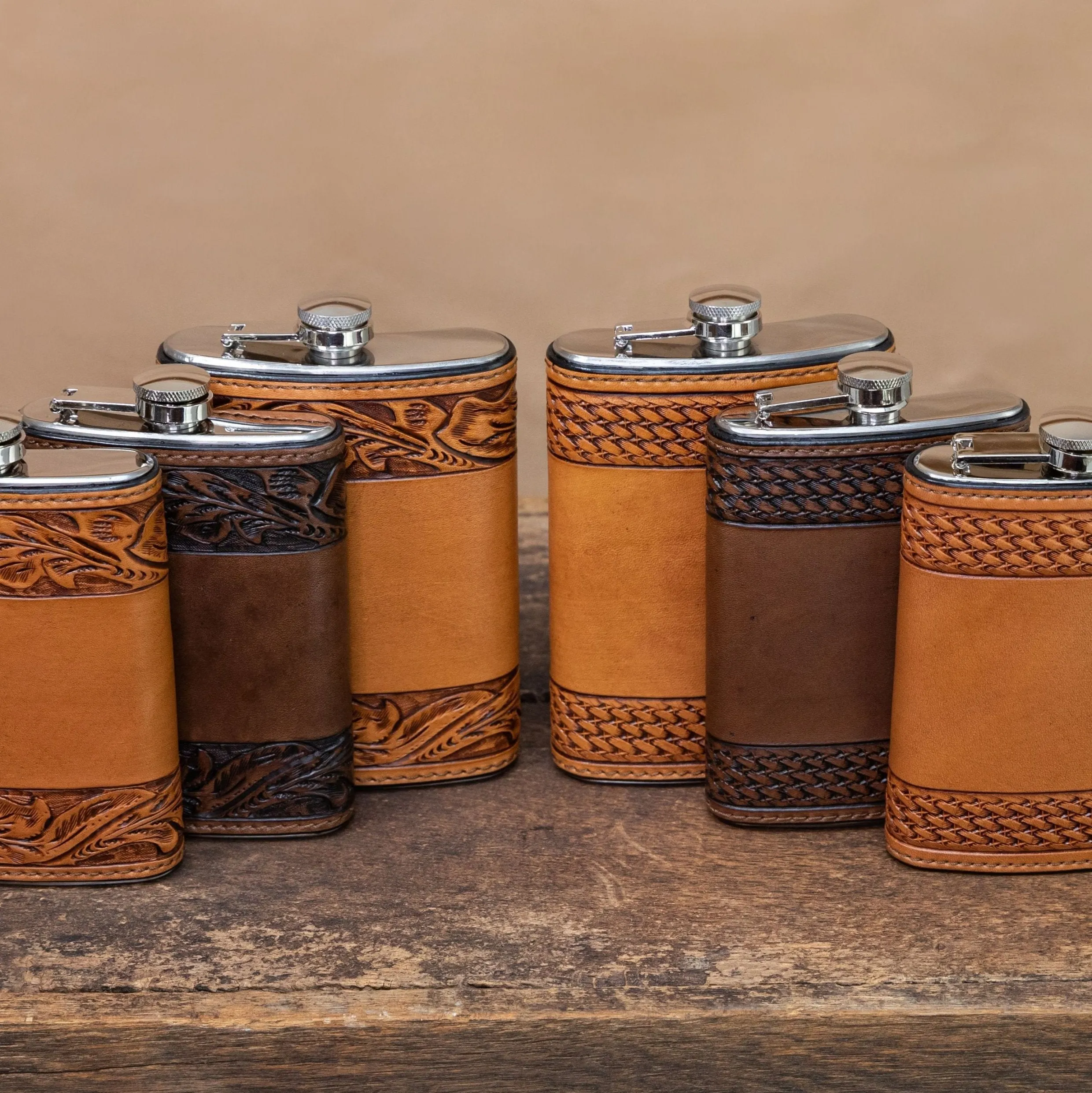 Chocolate Running Leaf Flask