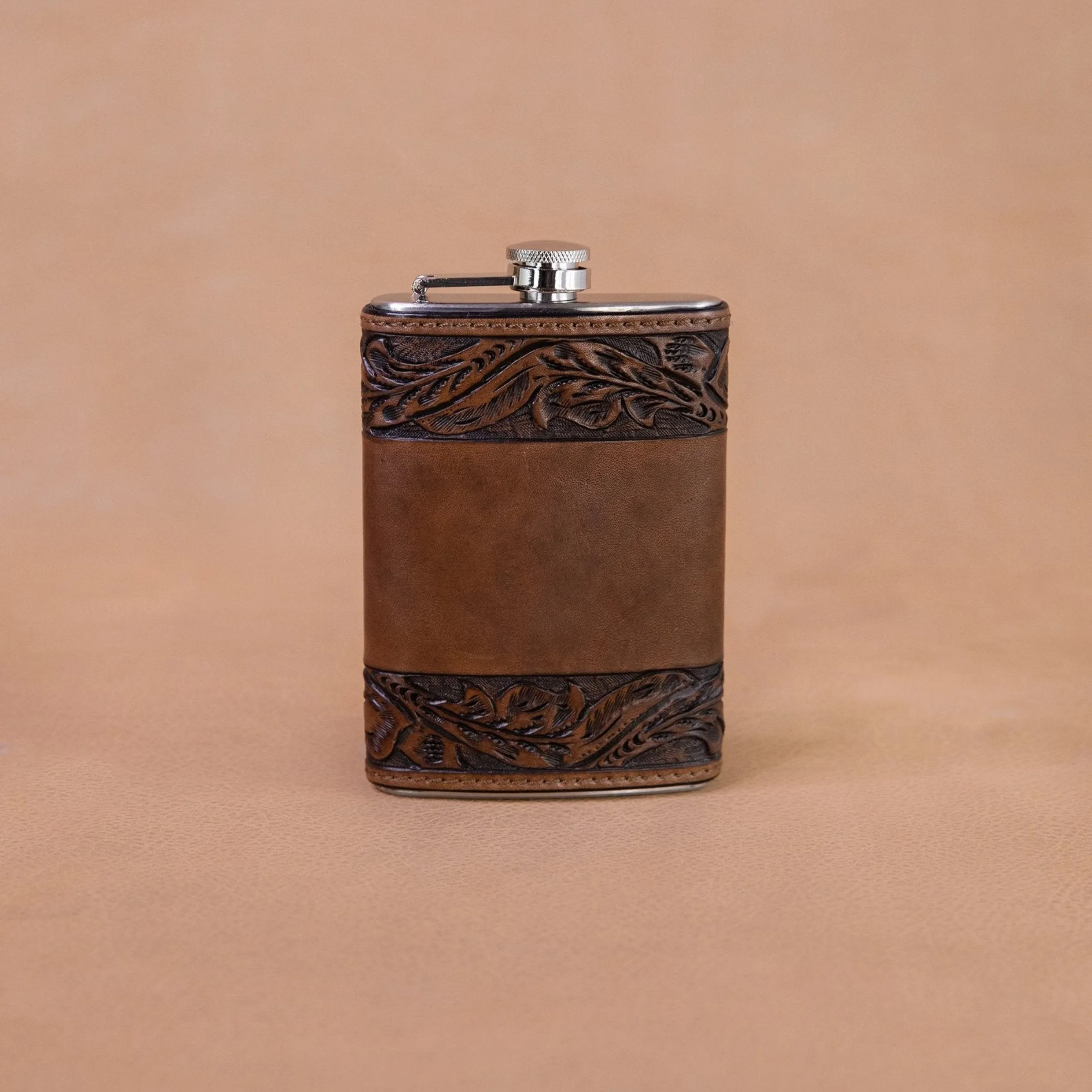 Chocolate Running Leaf Flask