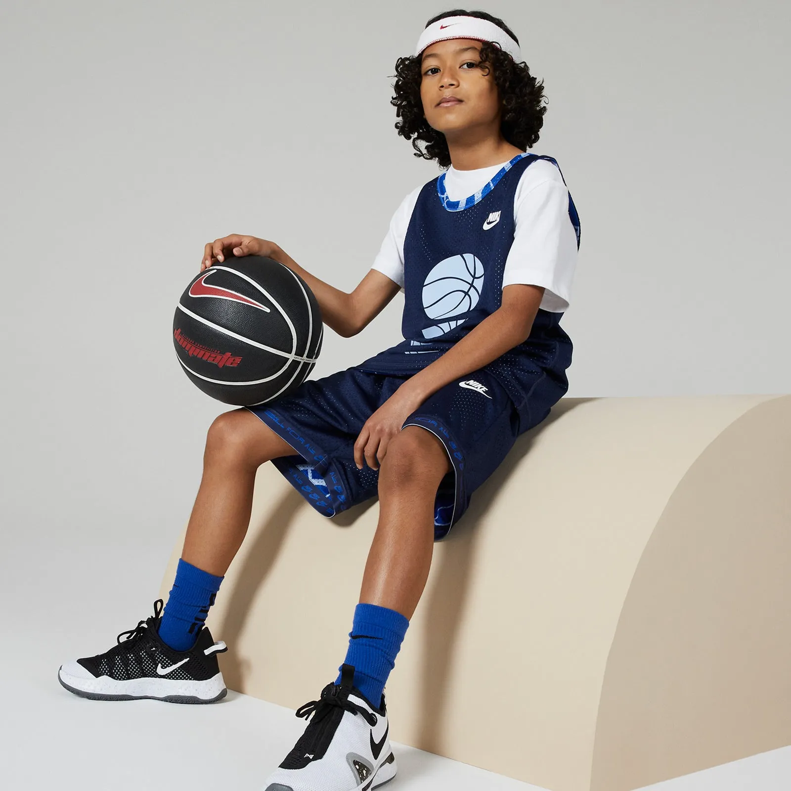 Culture of Basketball Reversible Youth Tank - Navy
