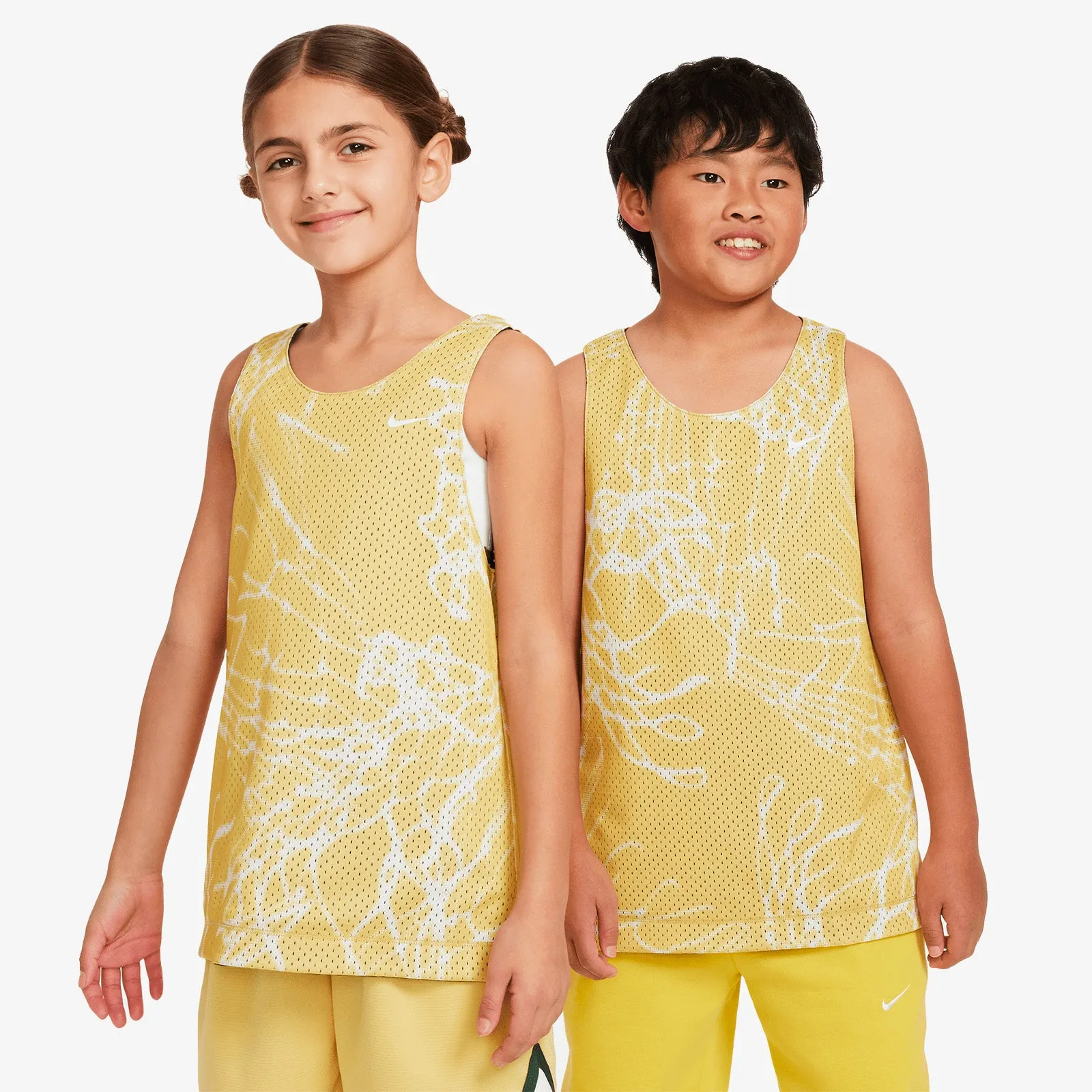 Culture of Basketball Swoosh Reversible Youth Tank - Fir/Gold