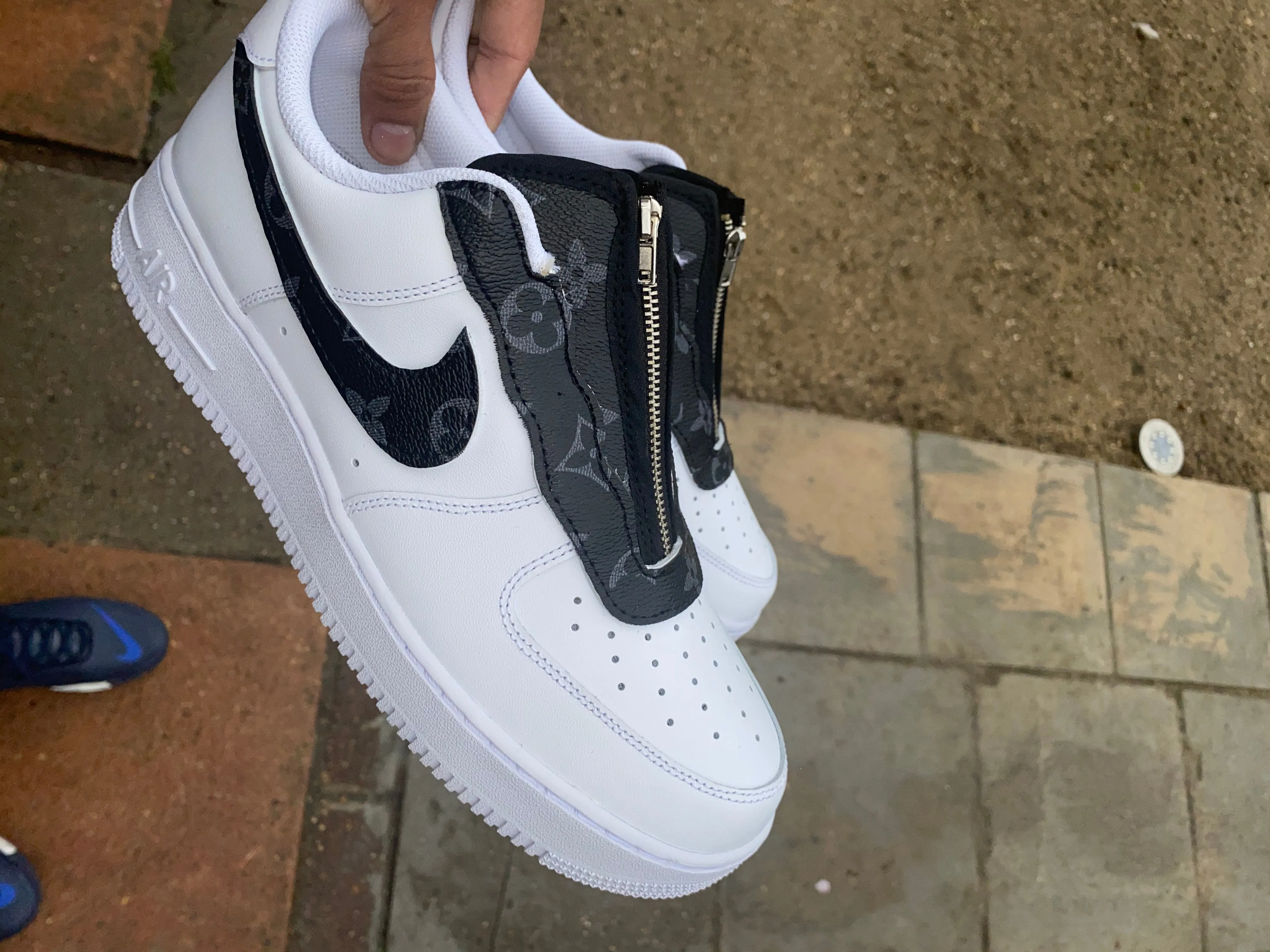 Custom made ZipLock Nike AF1’s