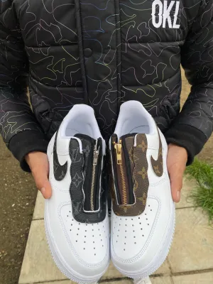 Custom made ZipLock Nike AF1’s