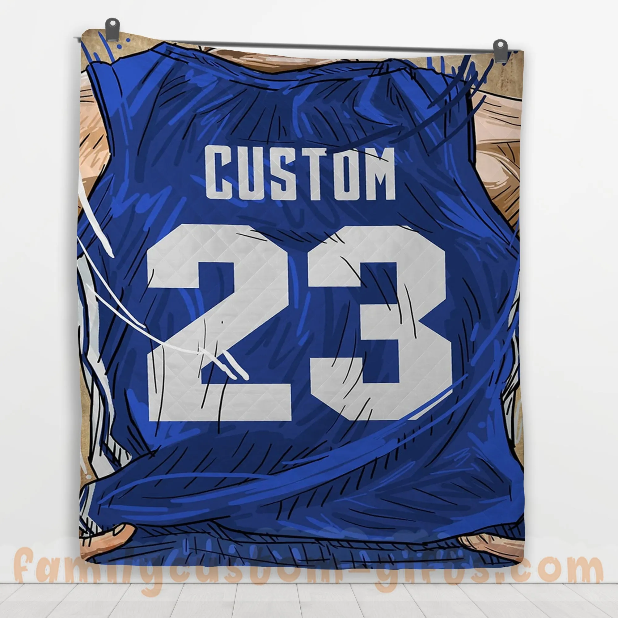 Custom Premium Quilt Blanket North Carolina Jersey Basketball Personalized Quilt Gifts for Her & Him