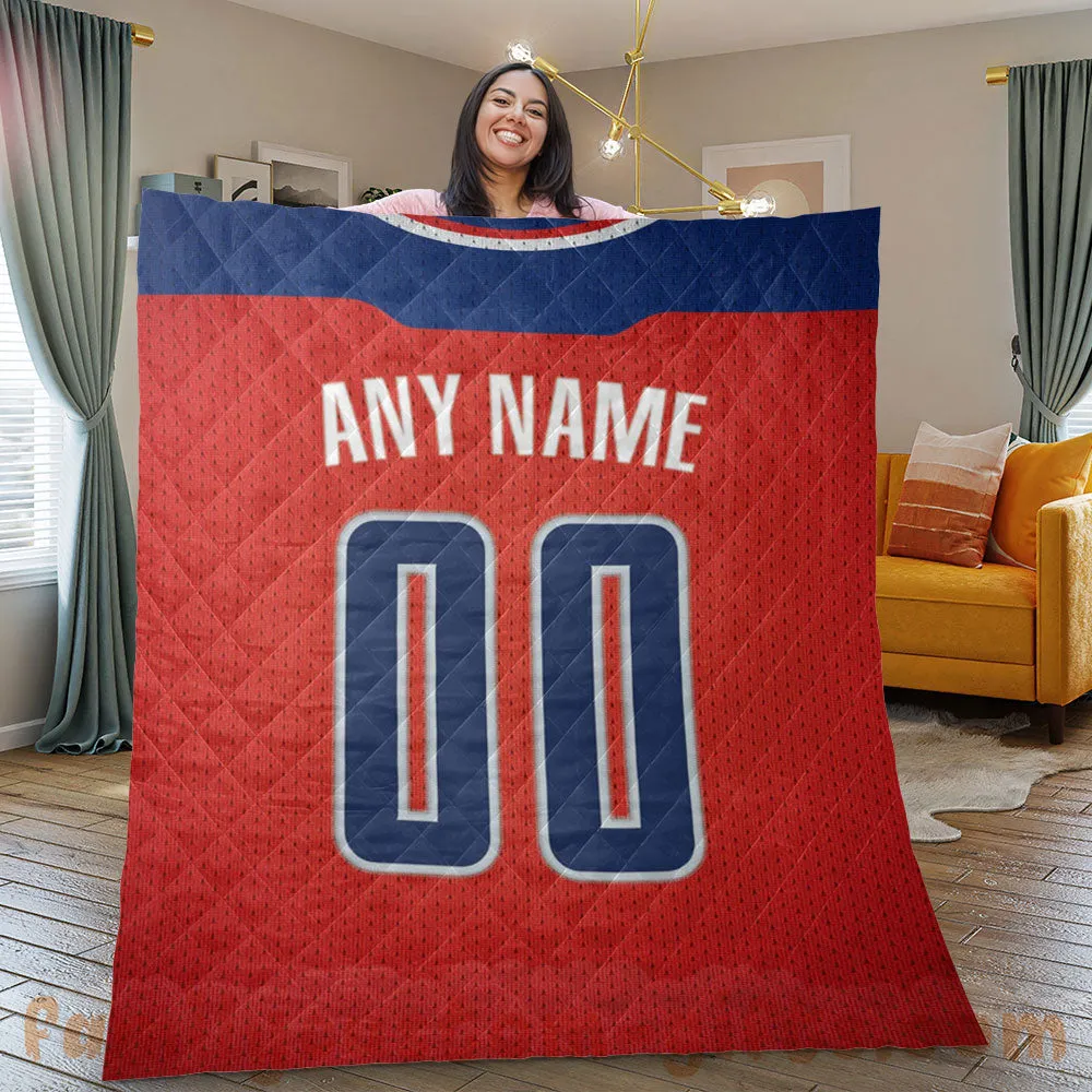 Custom Premium Quilt Blanket Washington Jersey Basketball Personalized Quilt Gifts for Her & Him