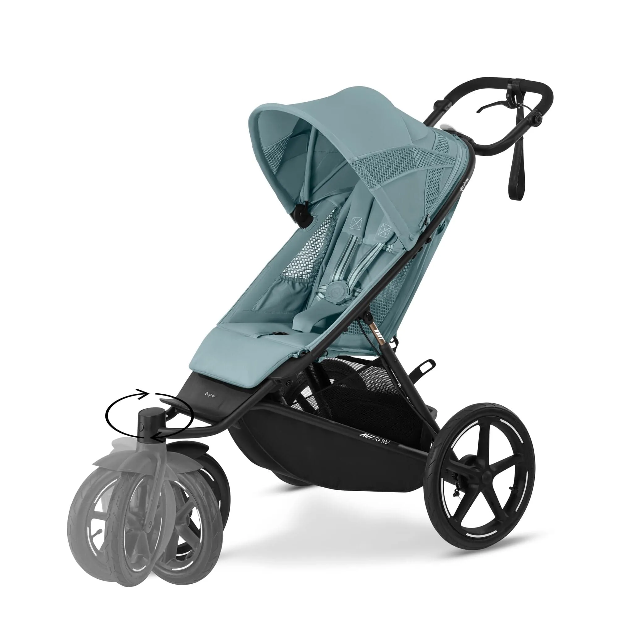 Cybex AVI Spin, Aton B2 Travel System - Stormy Blue