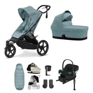 Cybex AVI Spin, Aton B2 Travel System - Stormy Blue