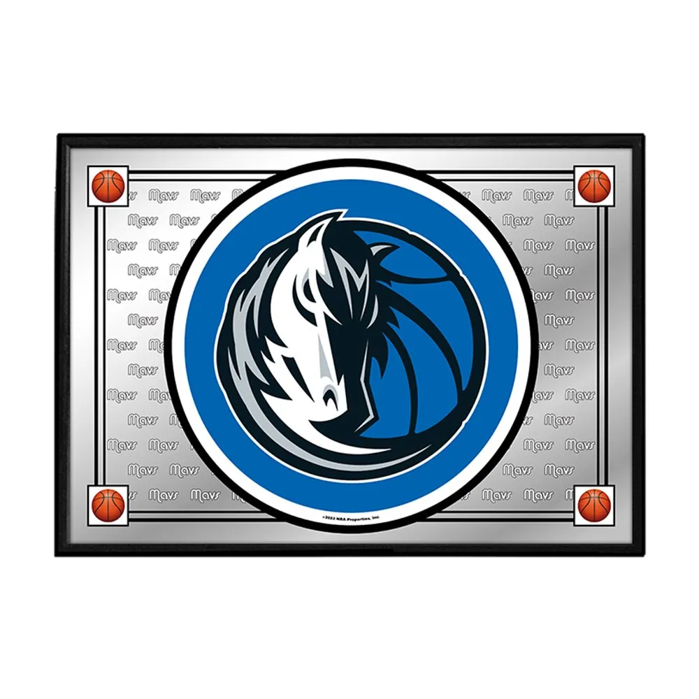 Dallas Mavericks: Team Spirit - Framed Mirrored Wall Sign