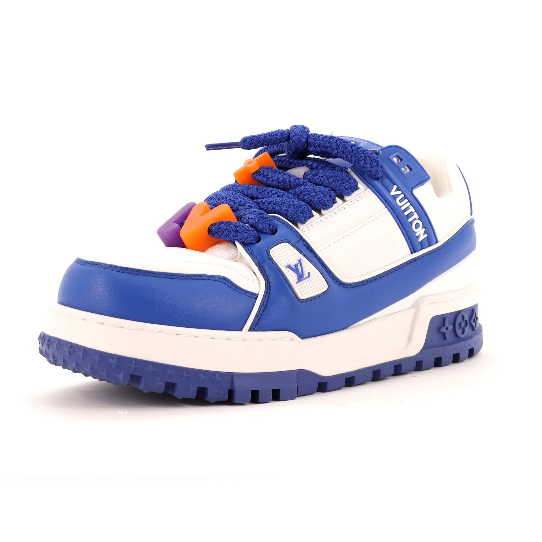 Designer Men's Maxi Trainer Sneakers Leather and Fabric