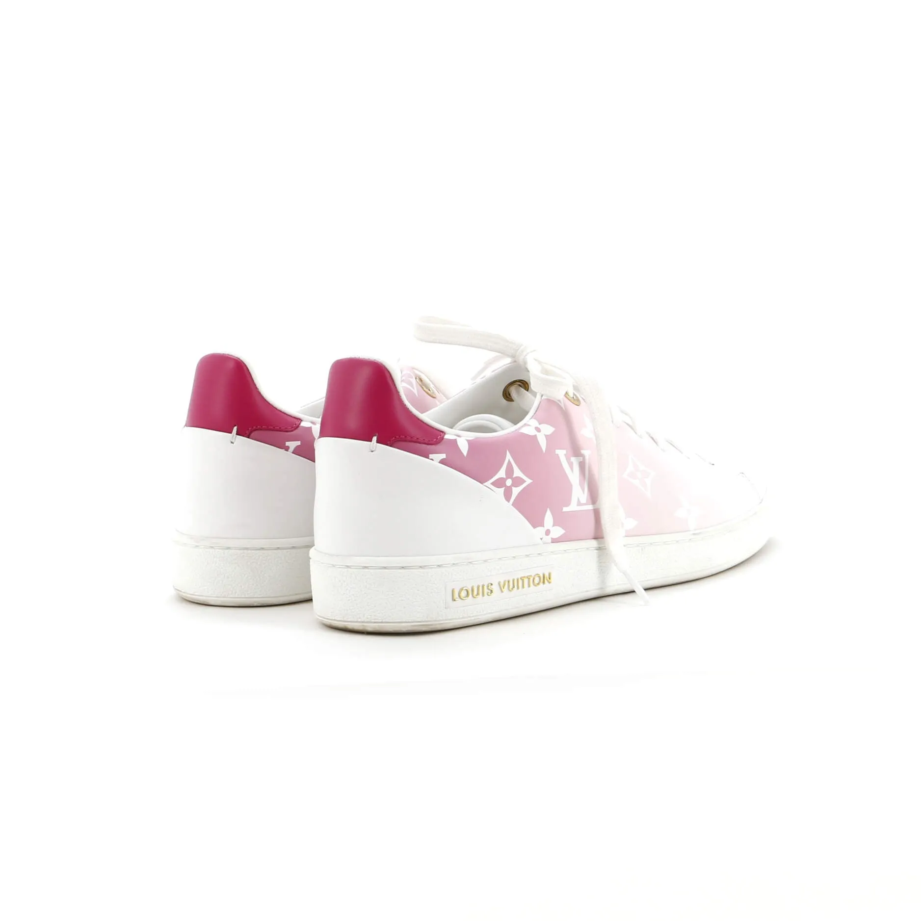 Designer Women's FrontRow Sneakers Gradient Monogram Printed Leather