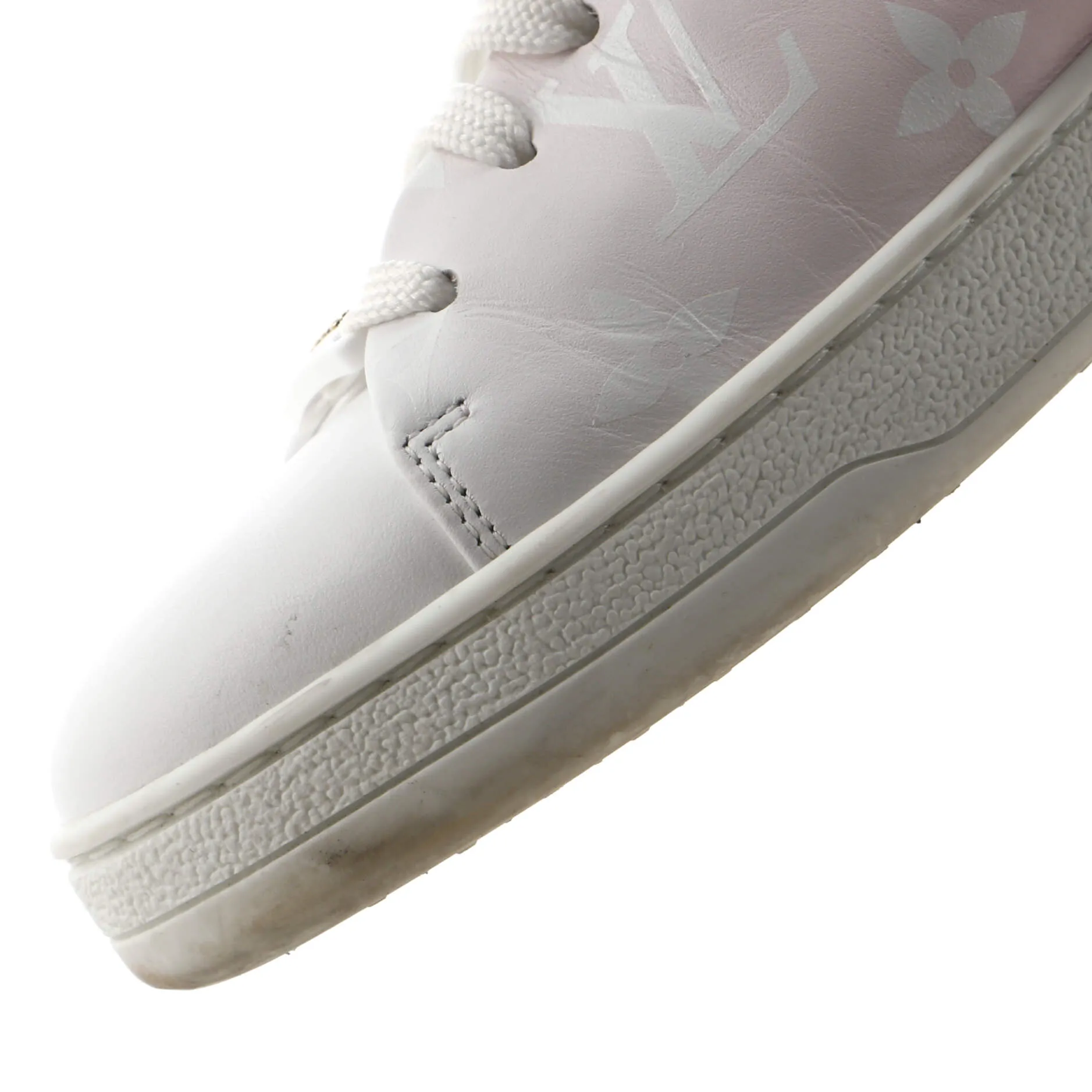 Designer Women's FrontRow Sneakers Gradient Monogram Printed Leather