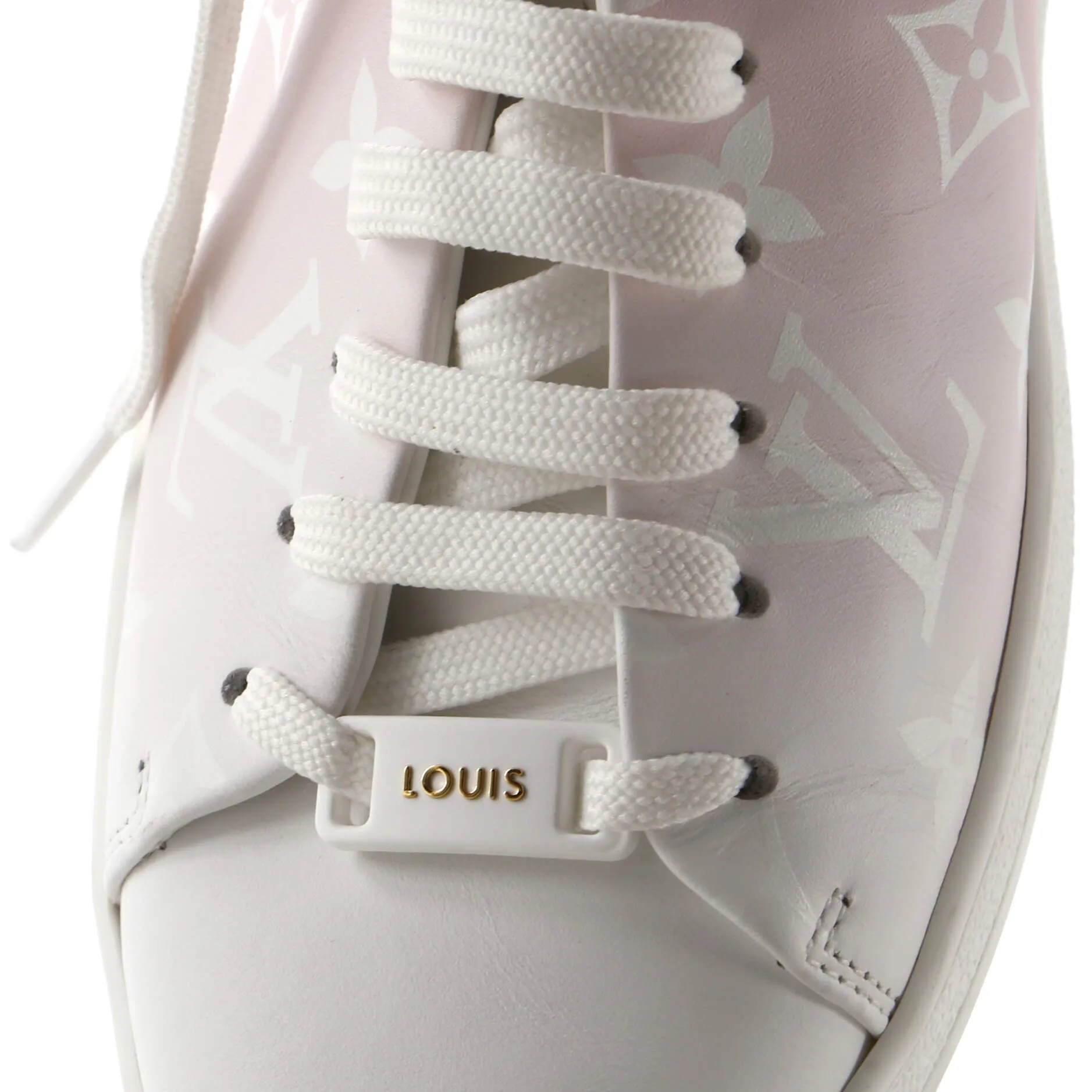 Designer Women's FrontRow Sneakers Gradient Monogram Printed Leather