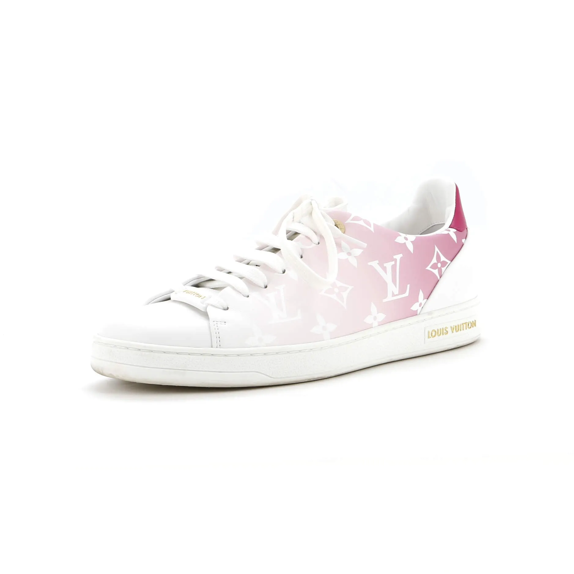 Designer Women's FrontRow Sneakers Gradient Monogram Printed Leather