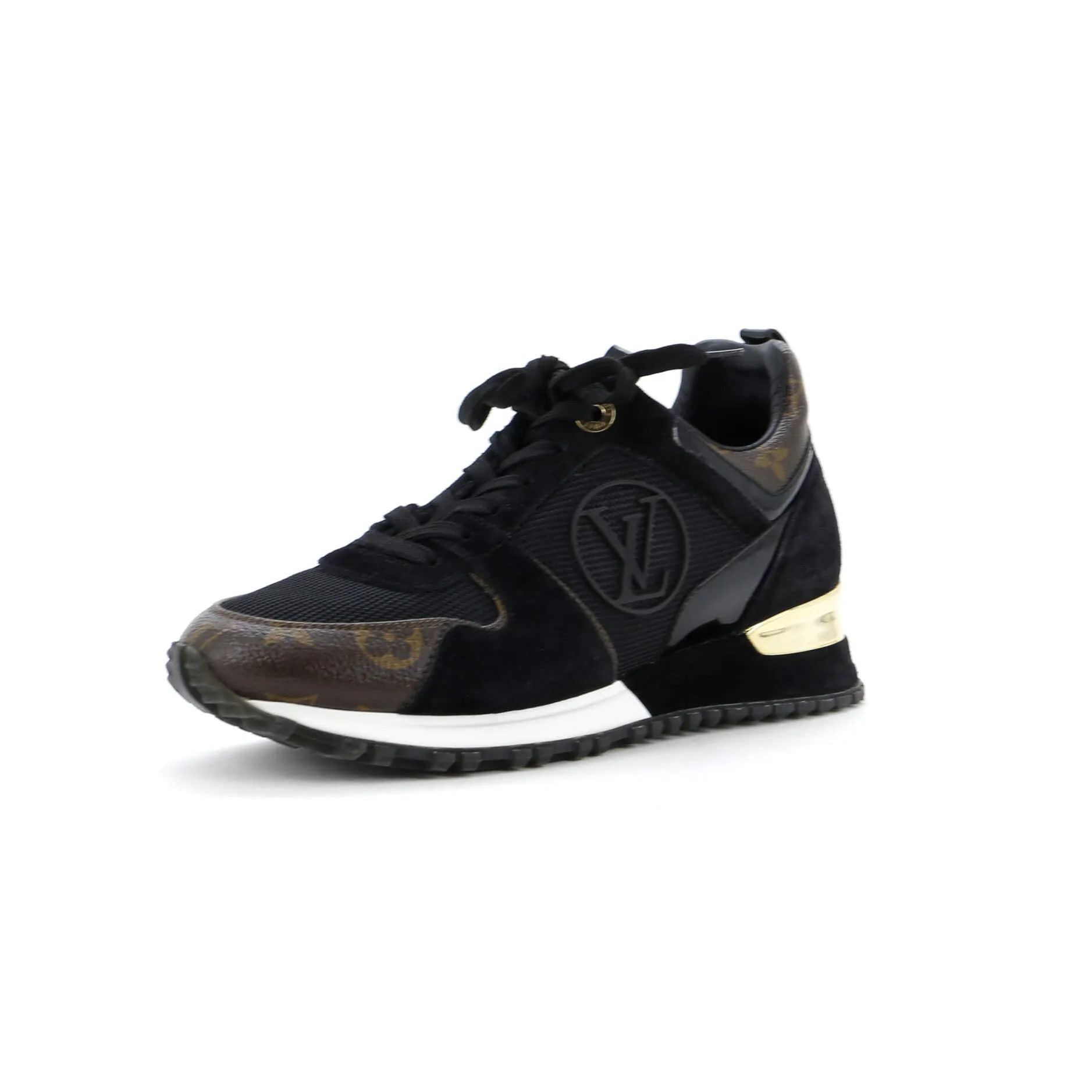 Designer Women's Run Away Sneakers Mesh with Monogram Canvas and Suede