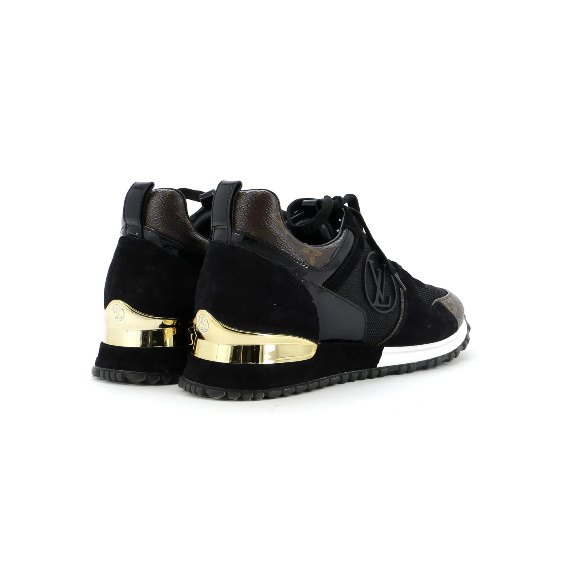 Designer Women's Run Away Sneakers Mesh with Monogram Canvas and Suede