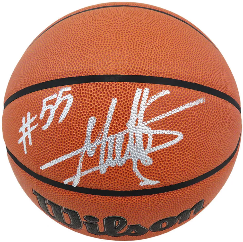 Dikembe Mutombo Signed Wilson Indoor/Outdoor NBA Basketball - (SCHWARTZ COA)